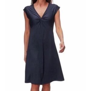 Express Black V-Cut Twist Front Cap Sleeve Dress Size M